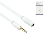 Audio Extention 3,5mm Stereo jack male to female, Monaco Range, white, 2,00m